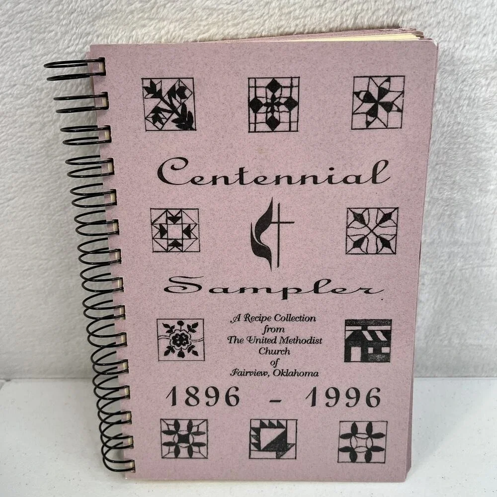 Vtg‎ Centennial Sampler Cookbook 1896-1996 Fairview OK United Methodist Church